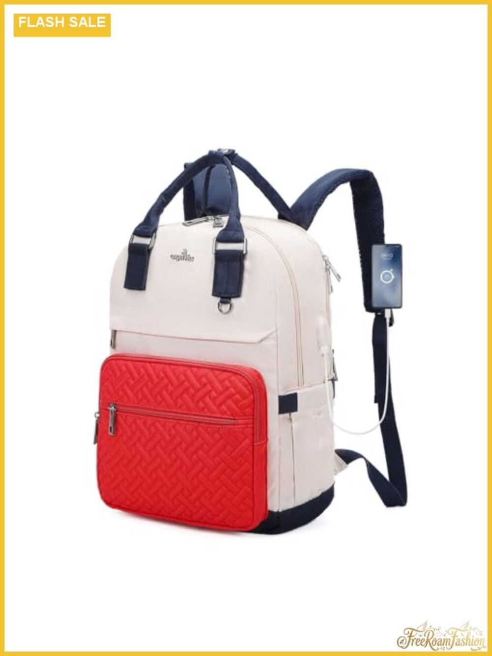 Large Travel Laptop Backpack with USB Port Women Nylon Anti-Theft Daypack